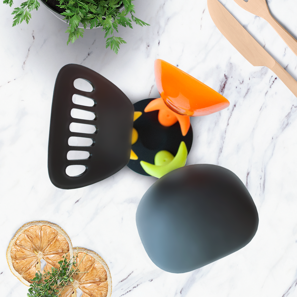 韩国进口硅胶烹饪套装-Penguini创意企鹅硅胶套装（烹饪勺/煎铲/汤勺）