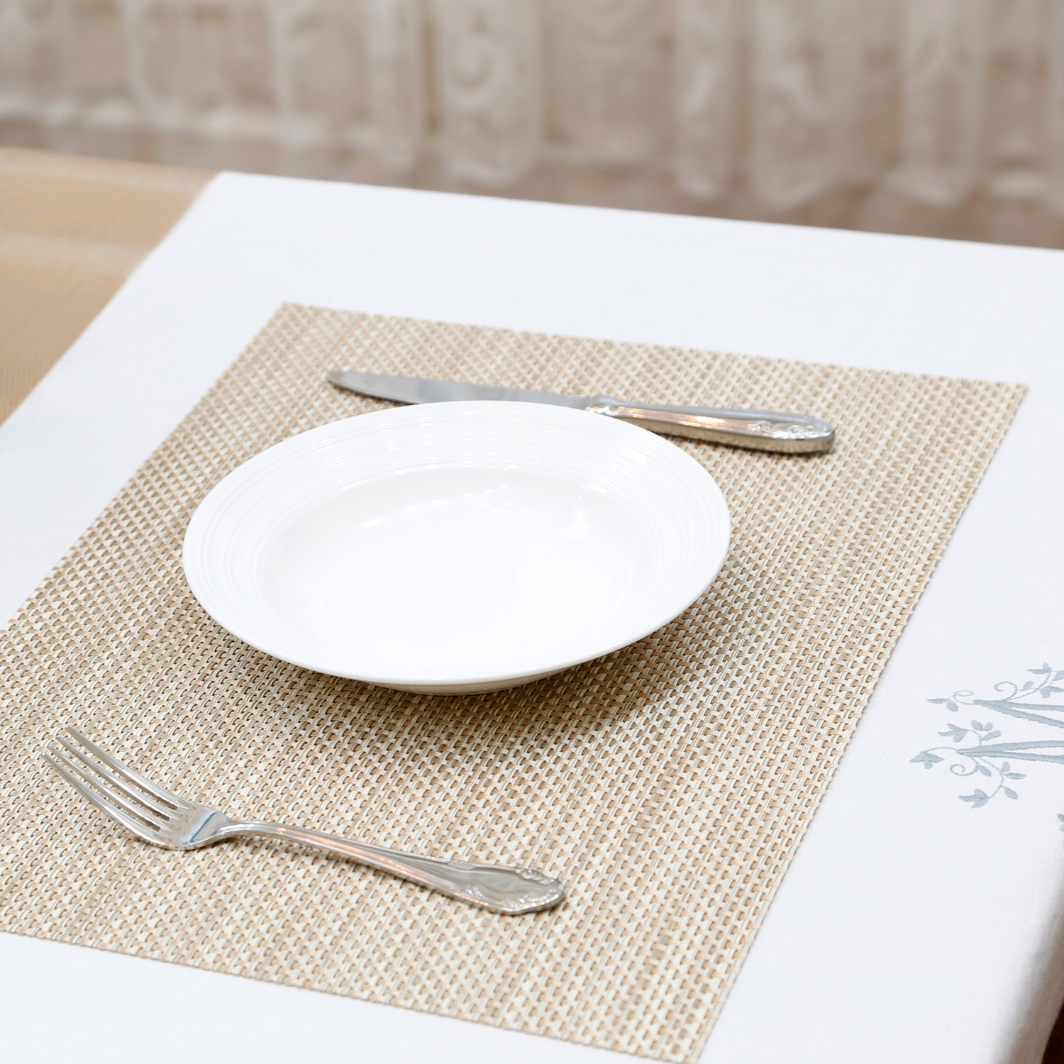 韩国原产Mallow Space西餐垫桌垫隔热垫PVC盘垫465x335mm 韩国原产Mallow Space西餐垫桌垫隔热垫PVC盘垫465x335mm