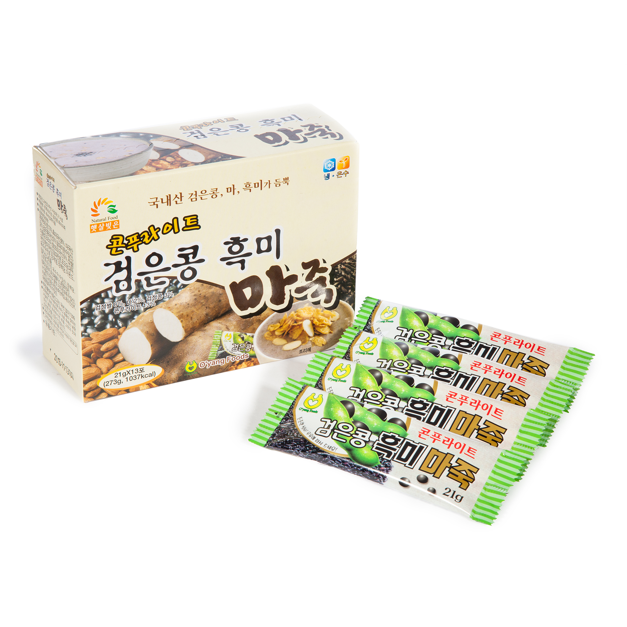 韩国进口谷物饮品-欧洋健康谷物冲饮粉麦片黑米粥(OY0