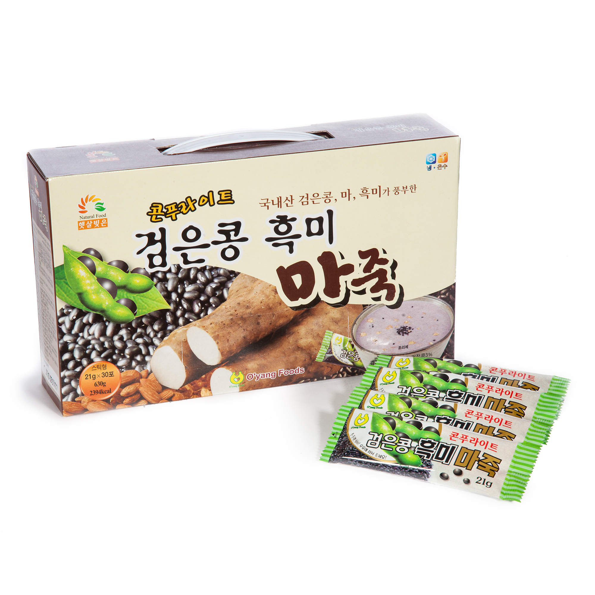 韩国进口冲饮早餐-欧洋健康谷物冲饮粉麦片黑米粥(OY0