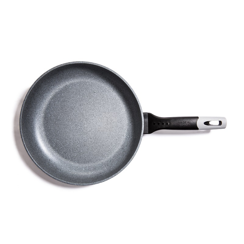 进口韩国煎锅-QueenArt麦饭石不粘无油烟平底煎锅弯手把