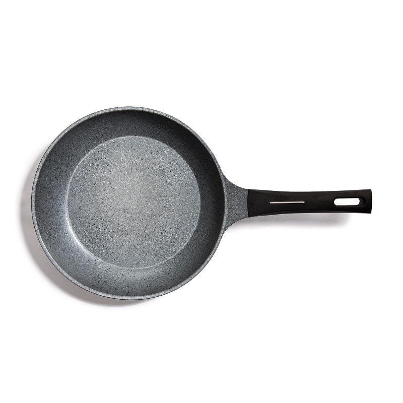 韩国进口锅-QueenArt麦饭石不粘无油烟平底煎锅直手把