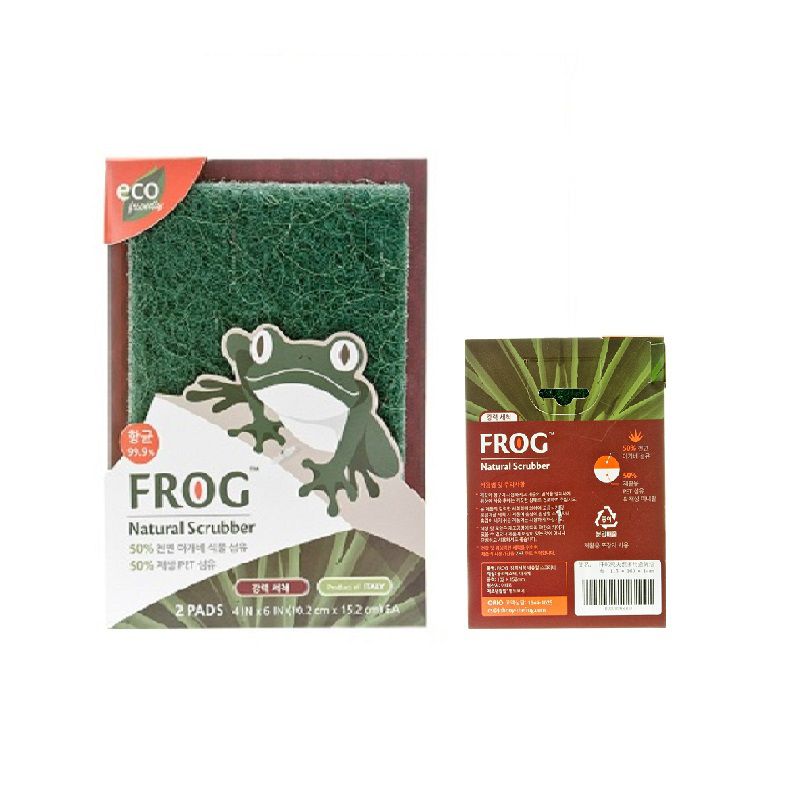 韩国进口洗碗布-Frog天然多用途碗洁布绿色2枚装 韩国进口洗碗布-Frog天然多用途碗洁布绿色2枚装