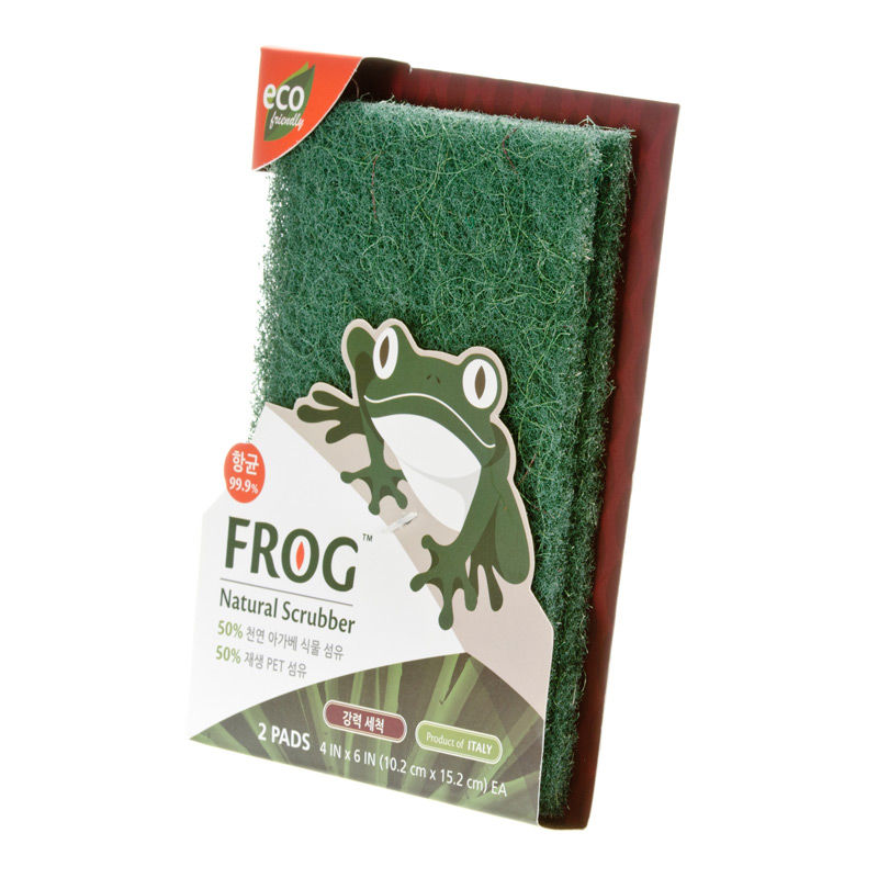 韩国进口洗碗布-Frog天然多用途碗洁布绿色2枚装