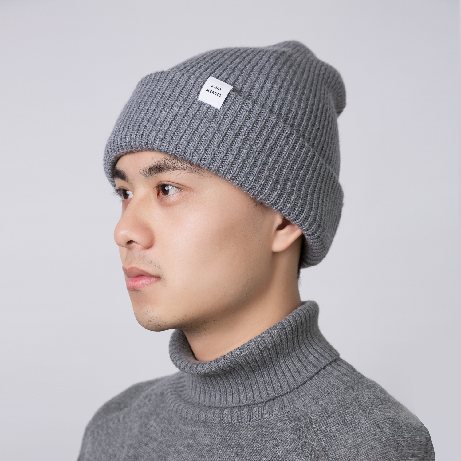 英国k-nit美利奴羊毛帽简约休闲帽Bowen Turn Up系列