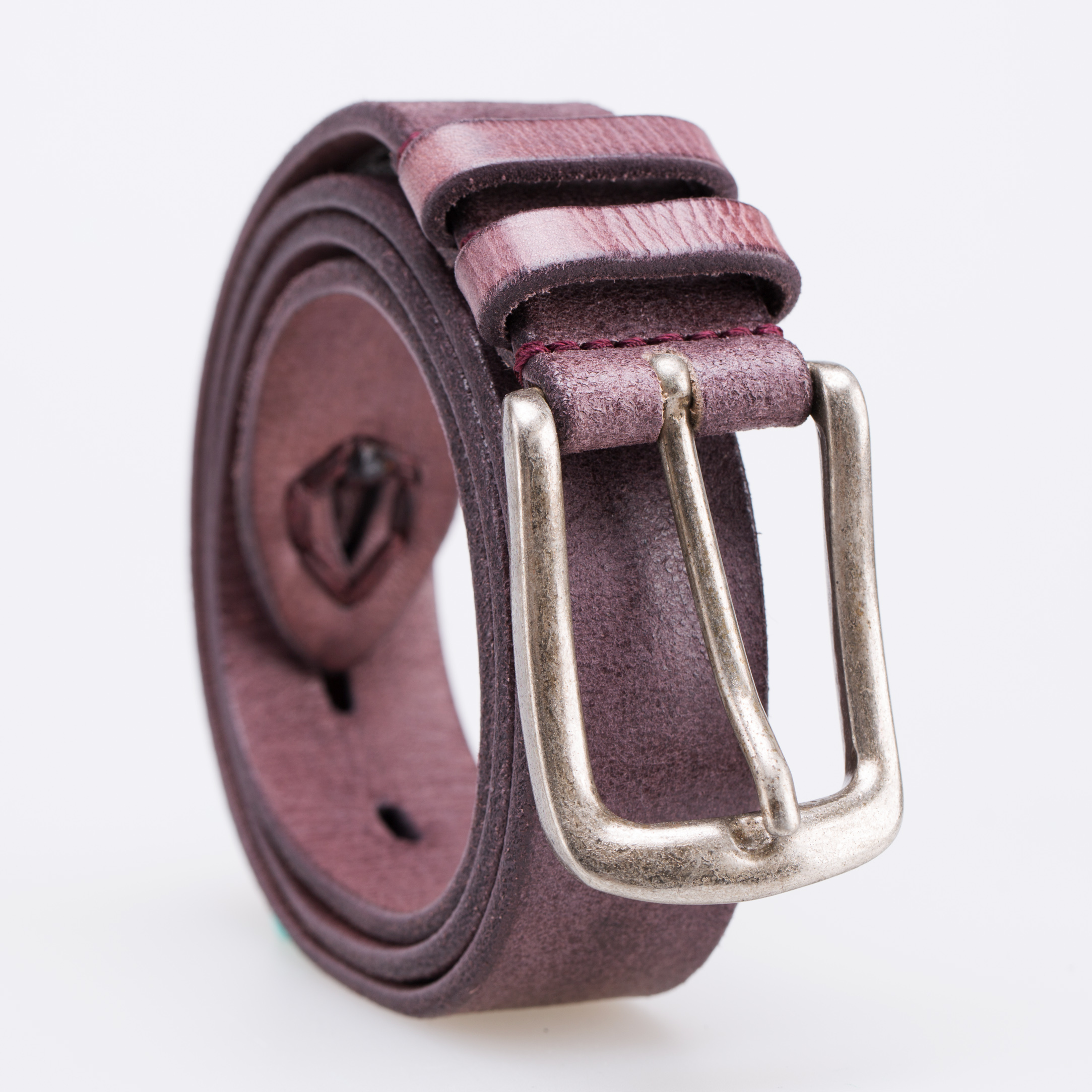 意大利进口男士正品皮带-Martinica翻毛擦色皮带