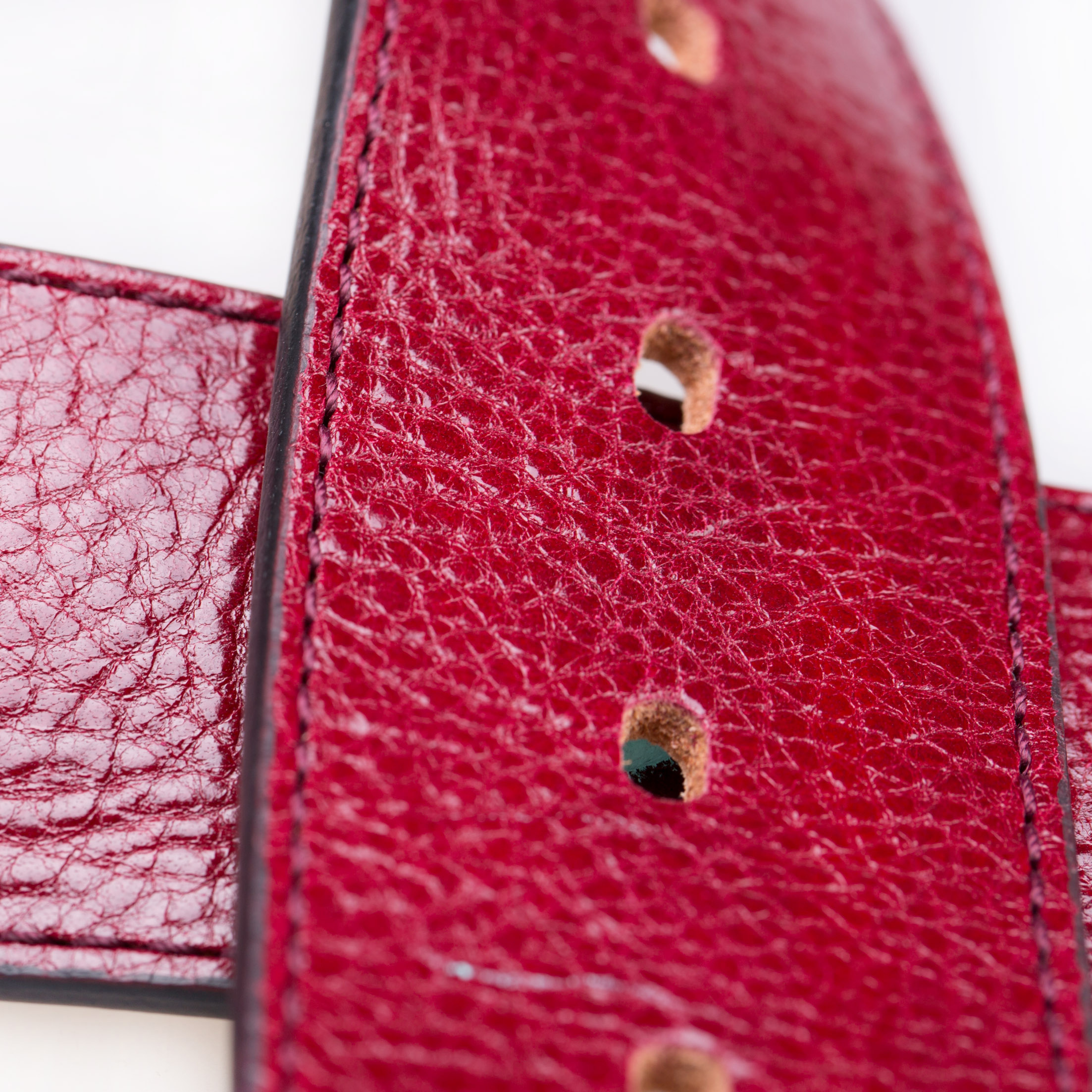 意大利进口男款皮带-Martinica亮面荔纹皮带