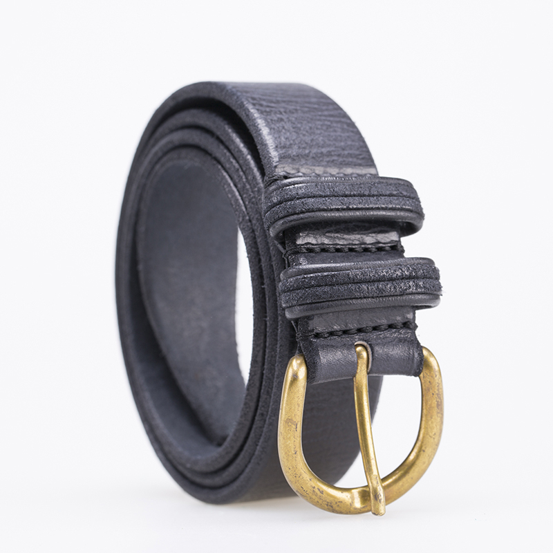 意大利进口男士牛仔裤皮带-Martinica宽版椭圆形皮带扣皮带