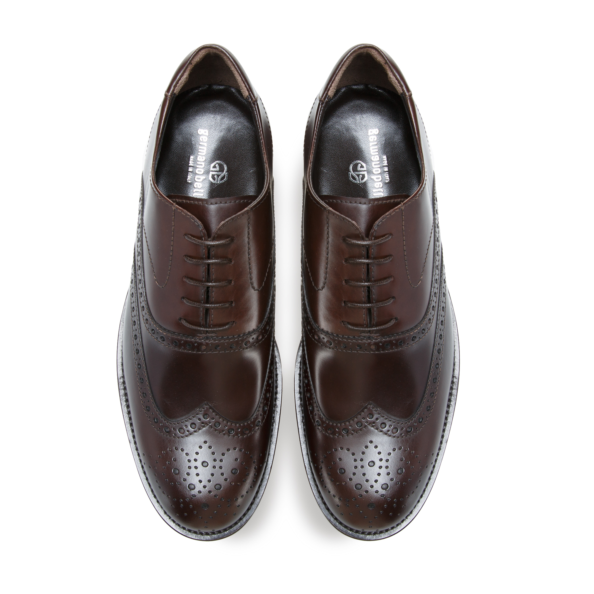 意大利进口英式牛津鞋-Bellesi 系带花纹圆头牛皮牛津鞋