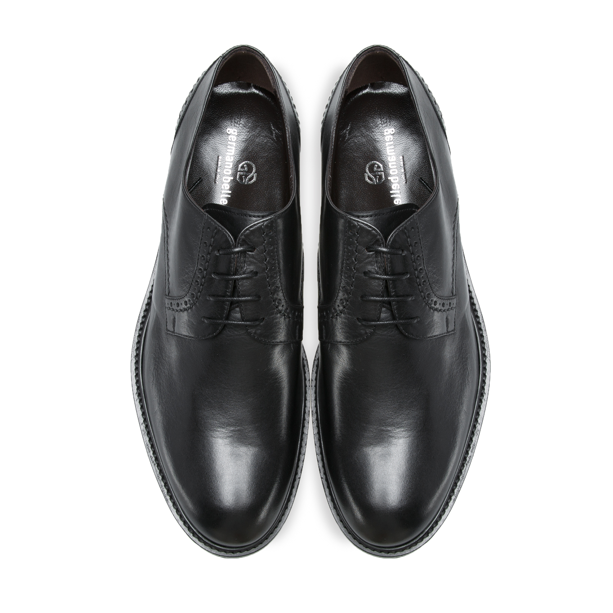 意大利进口男式中跟牛皮鞋-Bellesi 系带圆头牛皮鞋