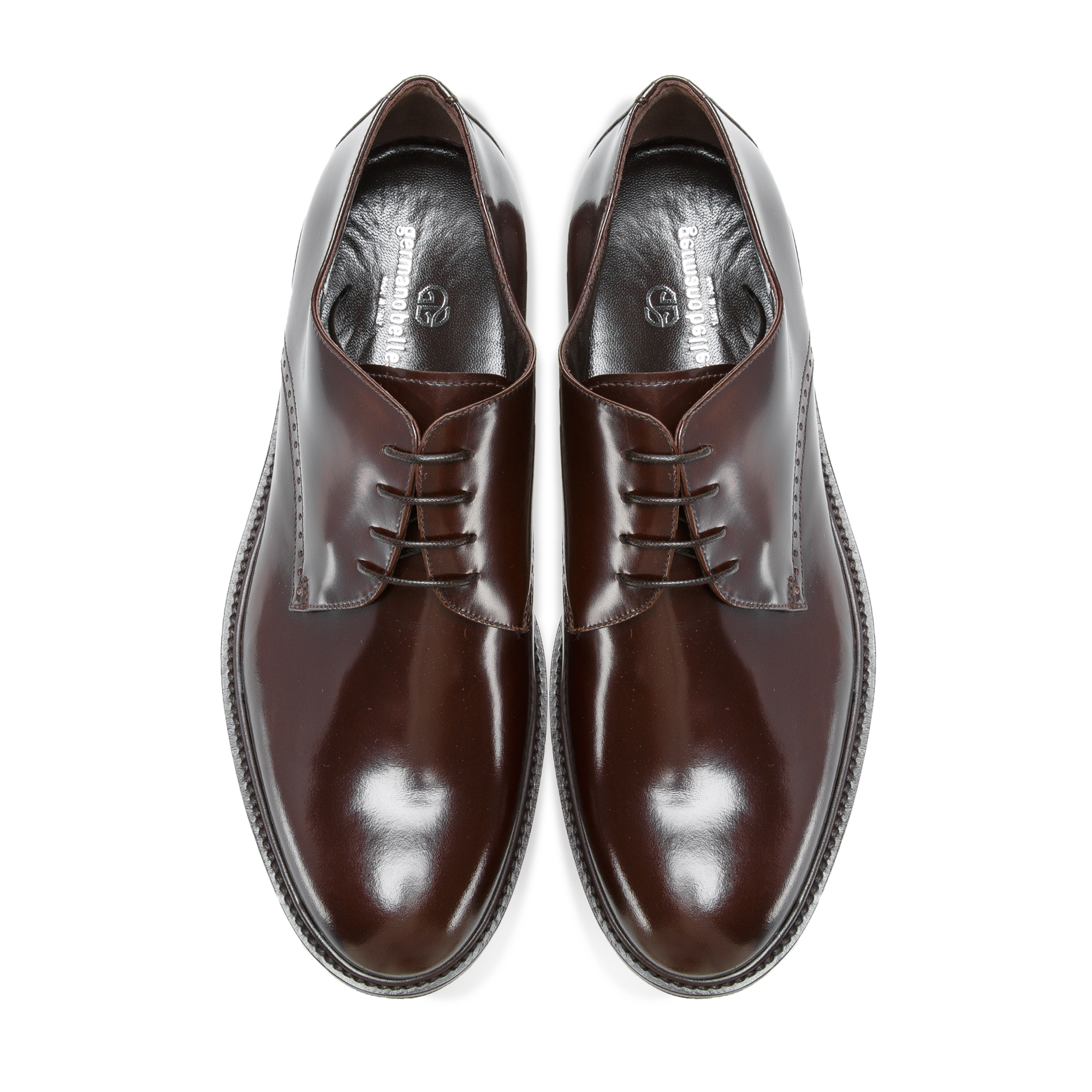 意大利进口男单牛皮鞋-Bellesi系带圆头牛皮鞋