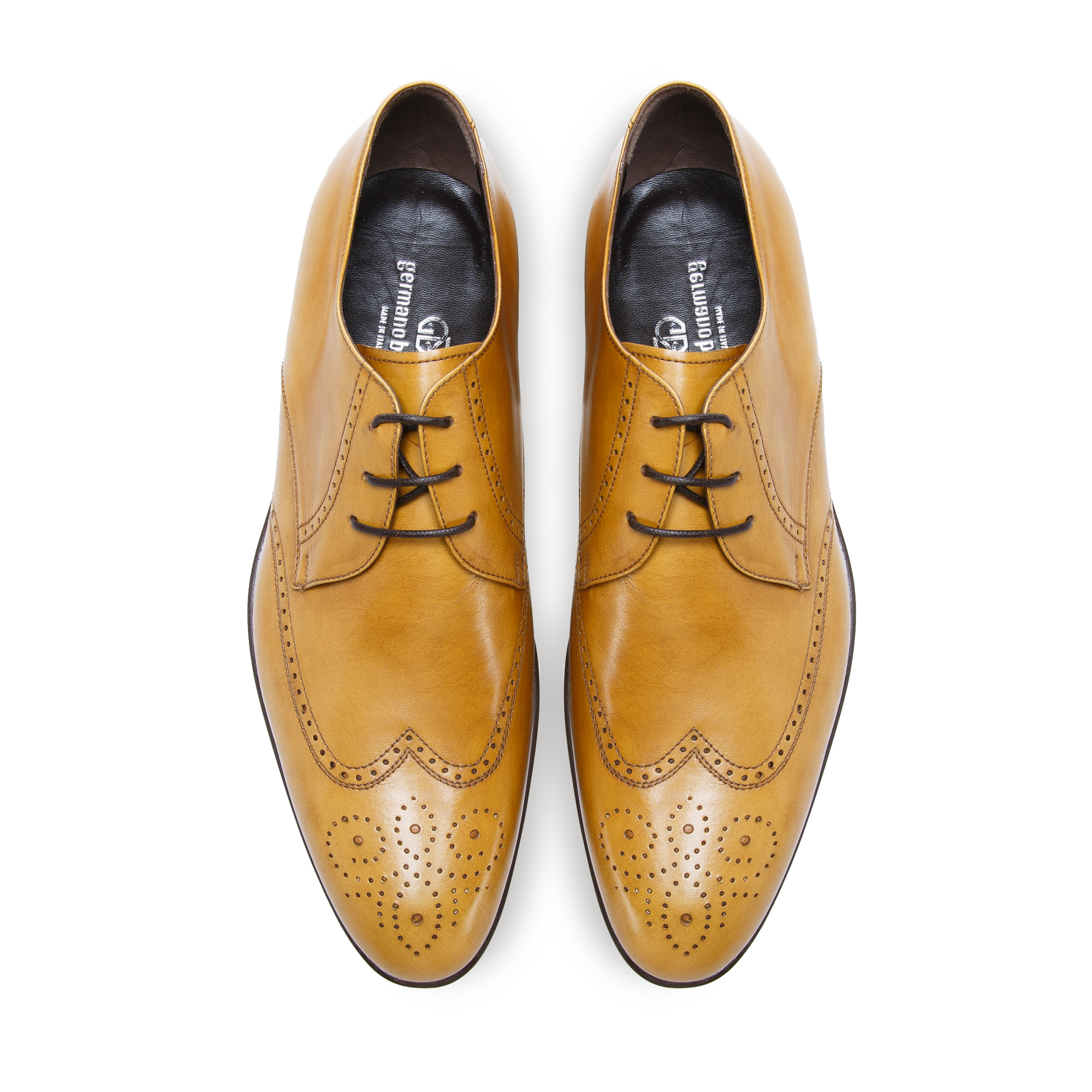 意大利进口男牛津鞋-Bellesi 系带带花纹牛津鞋