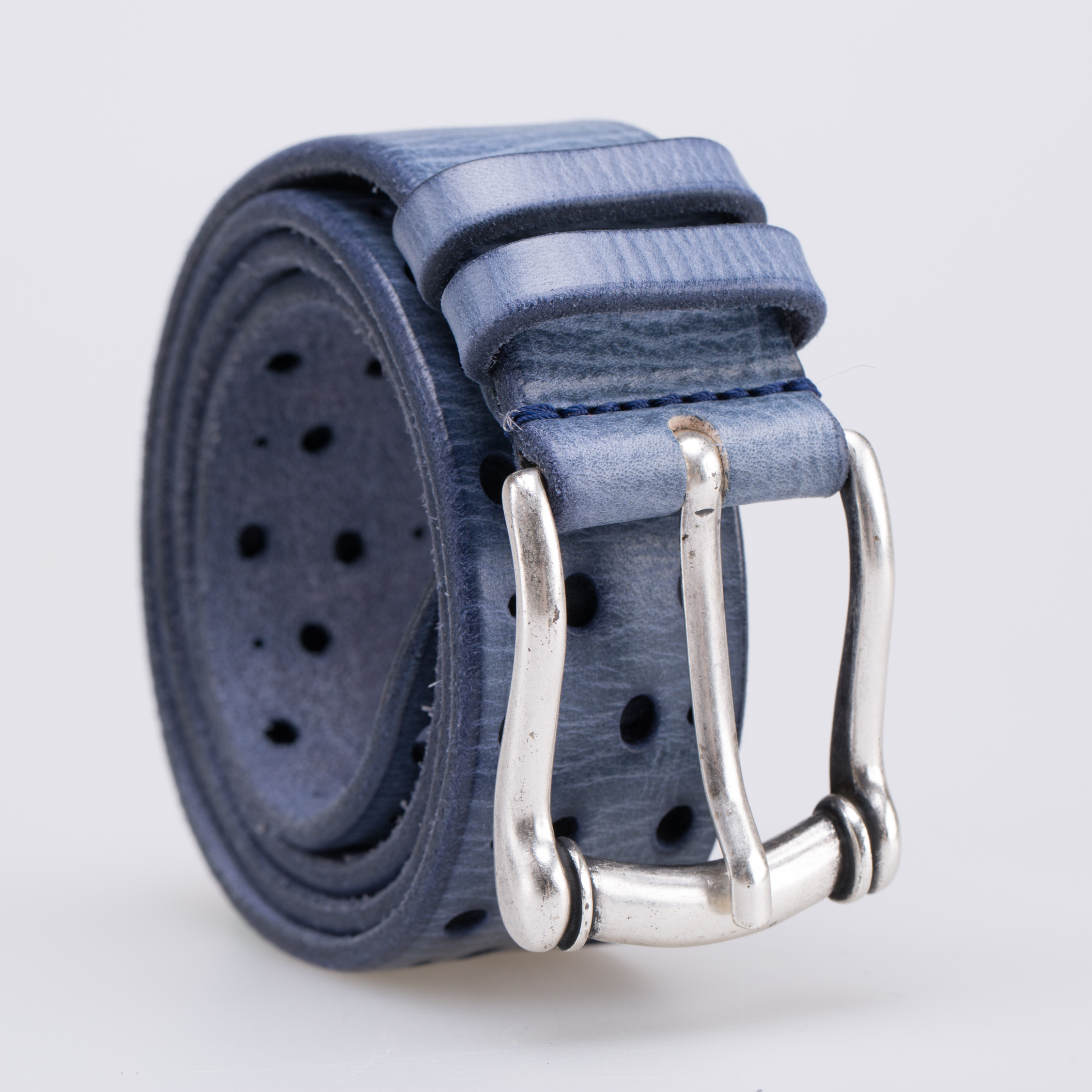 意大利进口帆布皮带-Martinica圆形镂空皮带