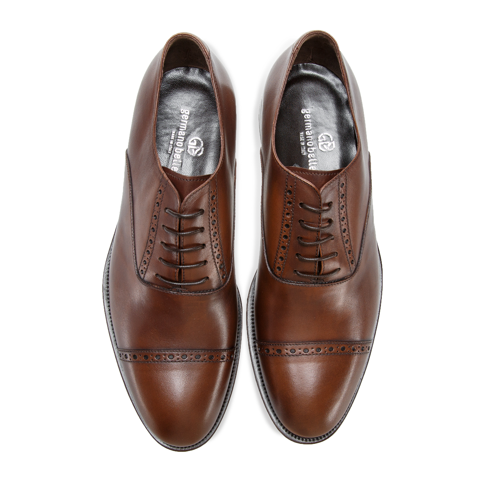 意大利进口卡其色牛皮鞋-Bellesi 系带尖头包皮牛皮鞋