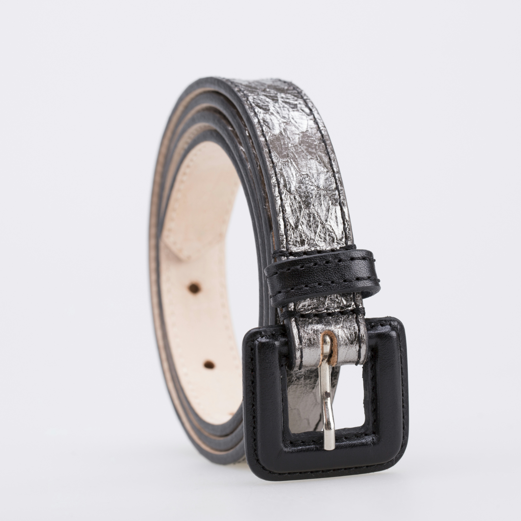 意大利进口名牌腰带-Martinica亮色仿蛇纹皮带