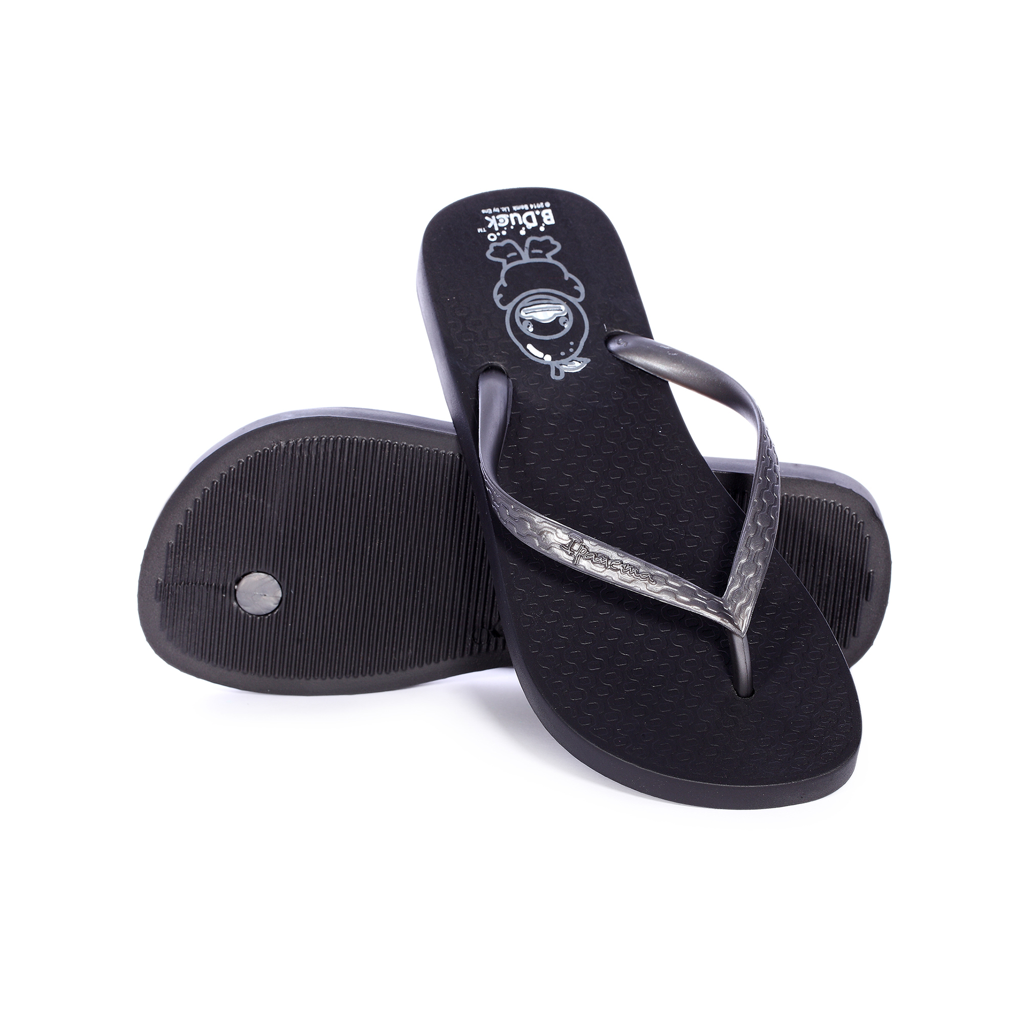 巴西进口最新毛线拖鞋-IPANEMA女款小黄鸭款人字拖拖鞋凉拖