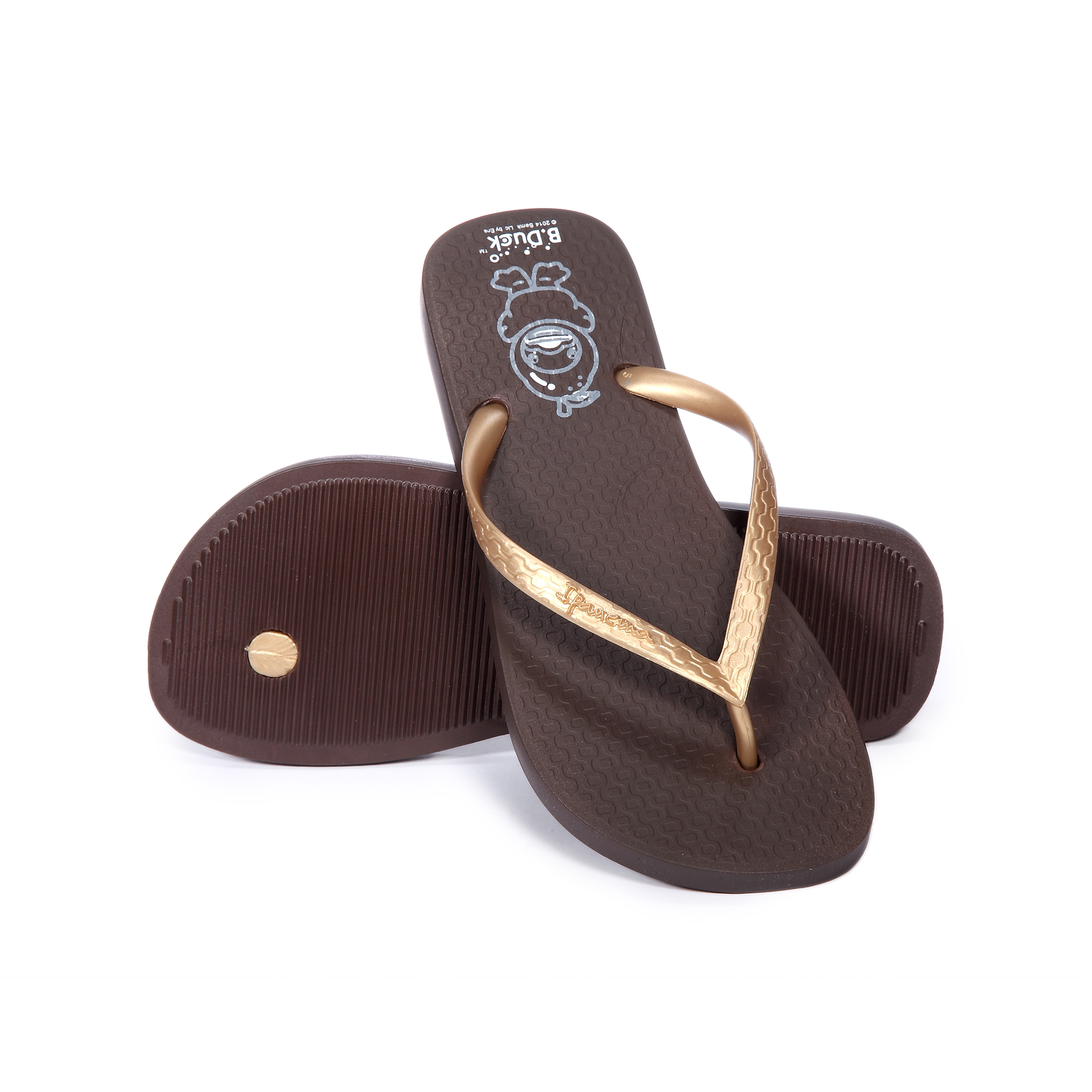 巴西进口毛线拖鞋图案-IPANEMA女款小黄鸭款人字拖拖鞋凉拖