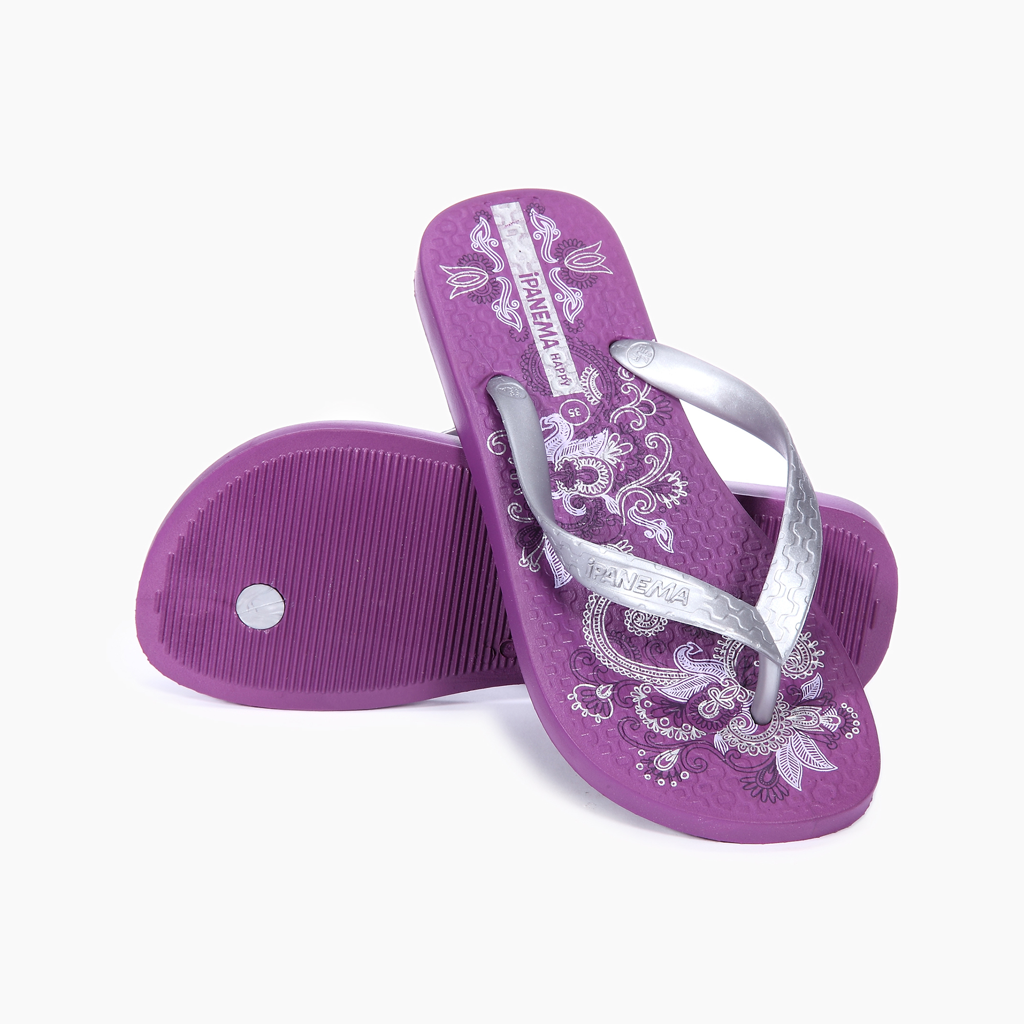 巴西进口坡跟拖鞋-IPANEMA女式多彩印花系列人字拖拖鞋
