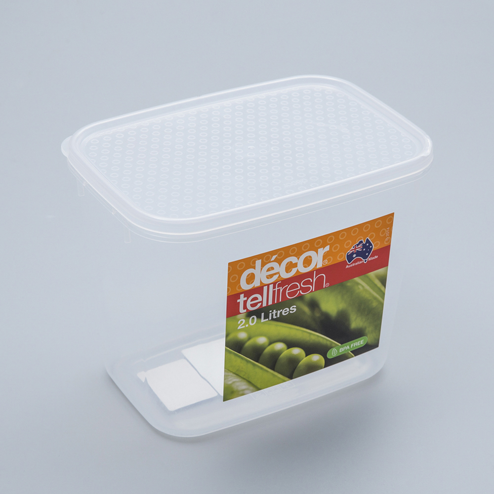 澳大利亚进口中号保鲜盒-澳洲Décor TELLFRESH系列加高长方形保鲜盒2L 澳大利亚进口中号保鲜盒-澳洲Décor TELLFRESH系列加高长方形保鲜盒2L