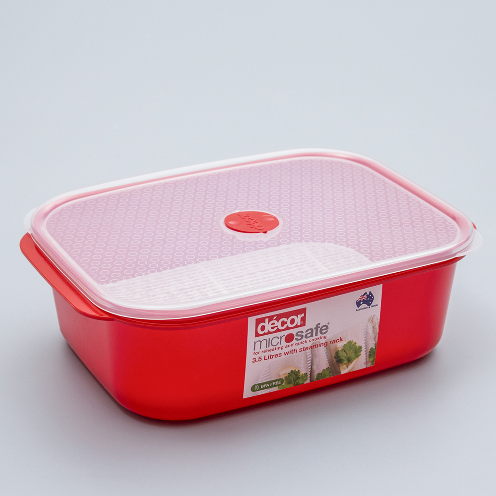 澳大利亚进口耐热保鲜盒-澳洲Décor MICROSAFE系列长方形内附笼架式保鲜盒 澳大利亚进口耐热保鲜盒-澳洲Décor MICROSAFE系列长方形内附笼架式保鲜盒