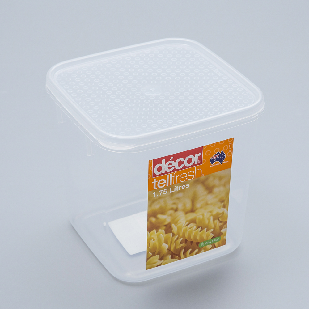 澳大利亚进口正方形密封保鲜盒-澳洲Décor TELLFRESH系列正方形保鲜盒1.75L 澳大利亚进口正方形密封保鲜盒-澳洲Décor TELLFRESH系列正方形保鲜盒1.75L