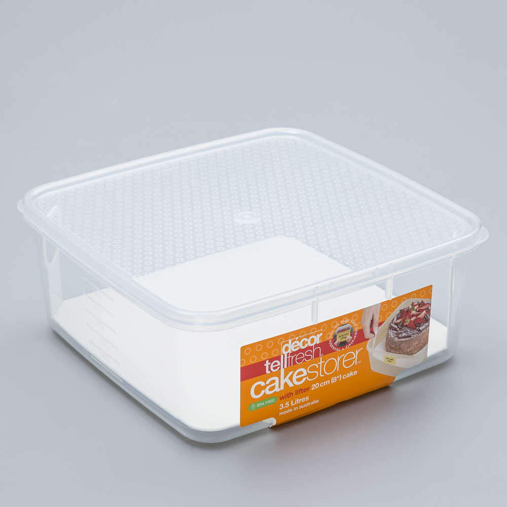 澳大利亚进口蛋糕保鲜盒-澳洲Décor TELLFRESH系列正方形蛋糕容纳盒3.5L 澳大利亚进口蛋糕保鲜盒-澳洲Décor TELLFRESH系列正方形蛋糕容纳盒3.5L