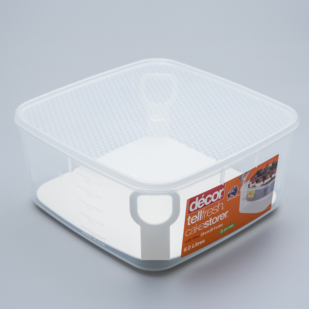 澳大利亚进口蛋糕容纳盒-澳洲Décor TELLFRESH系列正方形蛋糕容纳盒6L