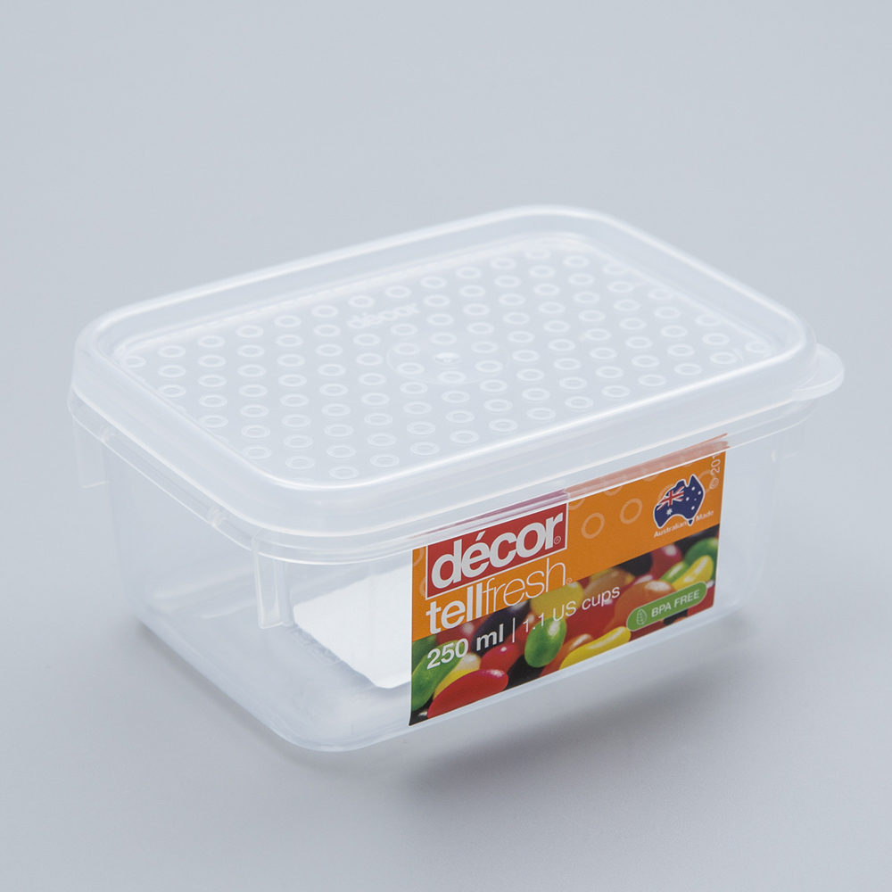 澳大利亚进口保温保鲜盒-澳洲Décor TELLFRESH系列长方形保鲜盒250ml