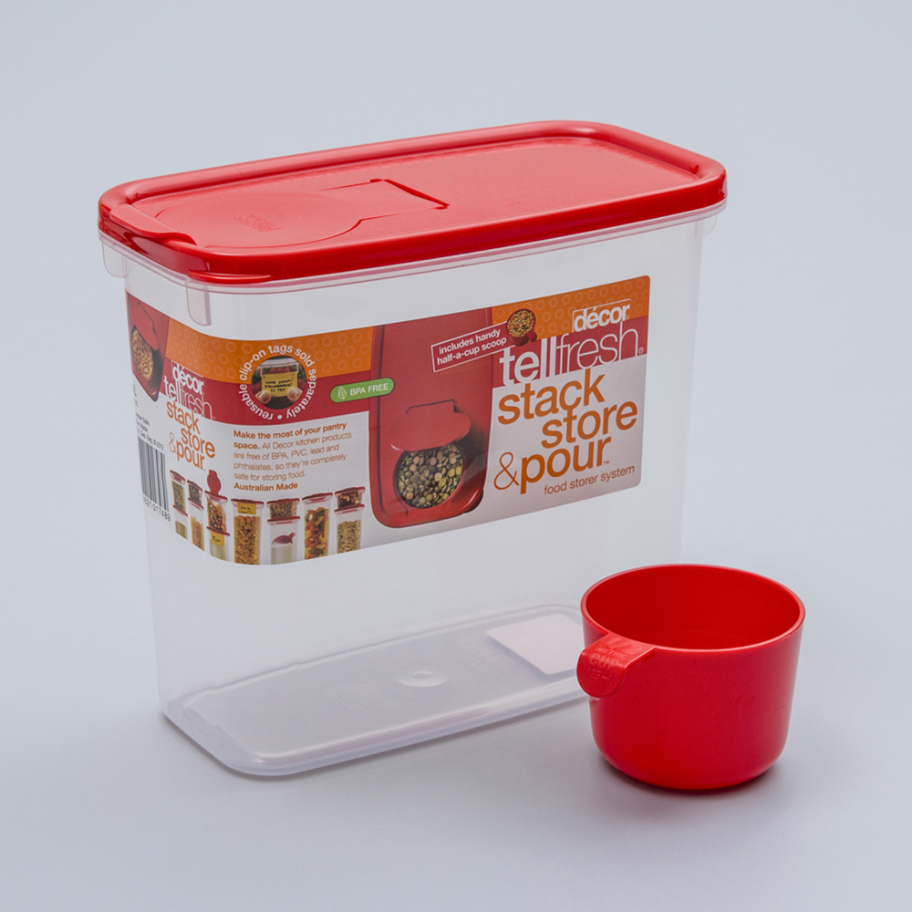 澳大利亚进口厨房保鲜盒-澳洲Décor STACK STORE &POUR系列长方形保鲜盒1.9L 澳大利亚进口厨房保鲜盒-澳洲Décor STACK STORE &POUR系列长方形保鲜盒1.9L