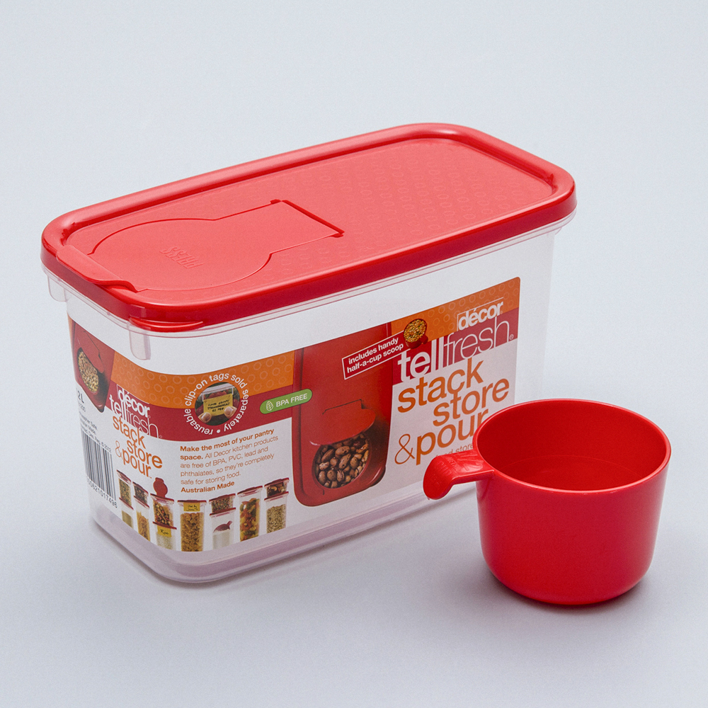 澳大利亚进口pp塑料保鲜盒-澳洲Décor STACK STORE &POUR系列长方形保鲜盒1.2L 澳大利亚进口pp塑料保鲜盒-澳洲Décor STACK STORE &POUR系列长方形保鲜盒1.2L