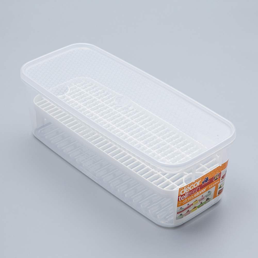 澳大利亚进口双层保鲜盒-澳洲Décor TELLFRESH系列双层容纳盒5L 澳大利亚进口双层保鲜盒-澳洲Décor TELLFRESH系列双层容纳盒5L