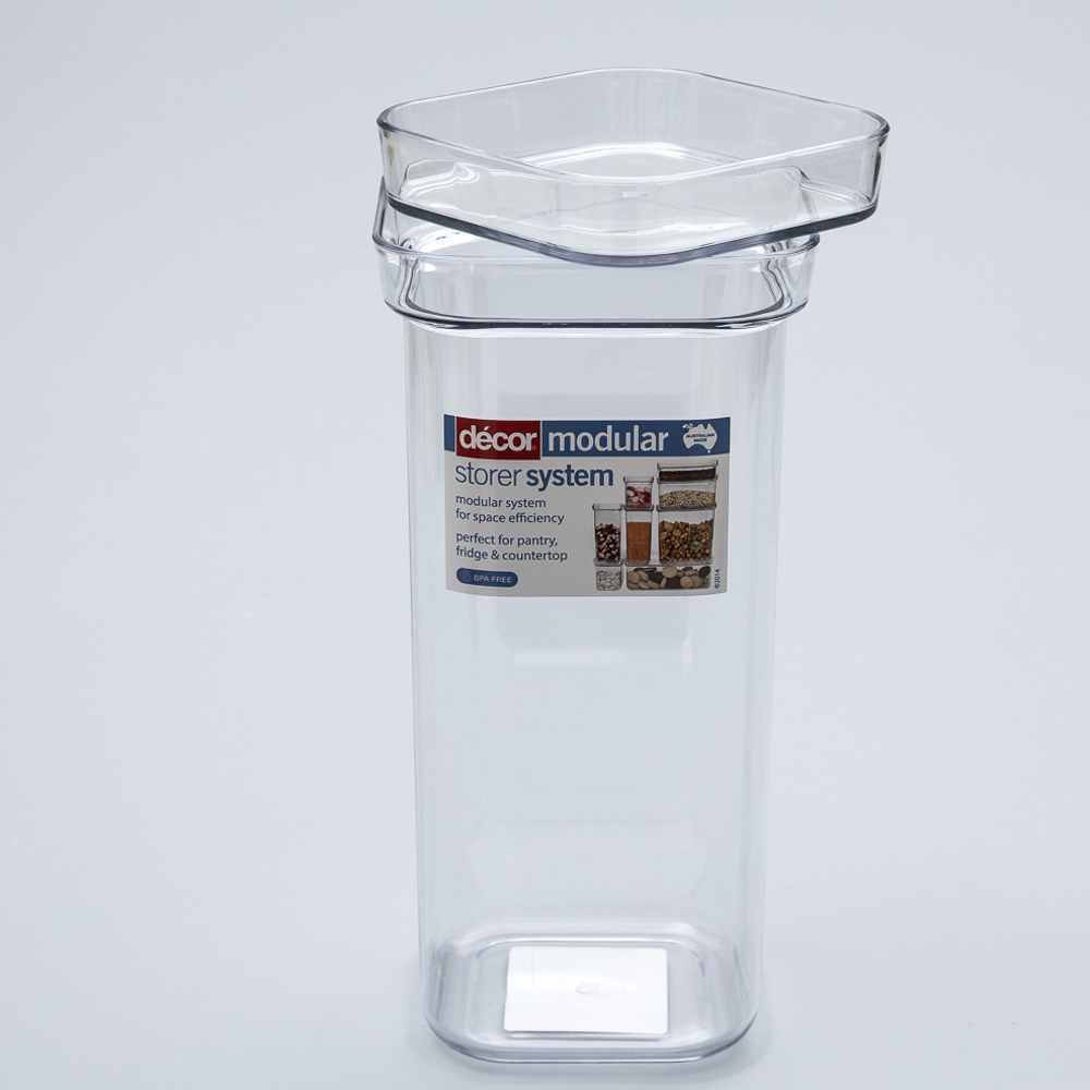 澳大利亚进口带盖保鲜盒-澳洲Décor MODULAR系列加高正方形保鲜盒1.4L 澳大利亚进口带盖保鲜盒-澳洲Décor MODULAR系列加高正方形保鲜盒1.4L