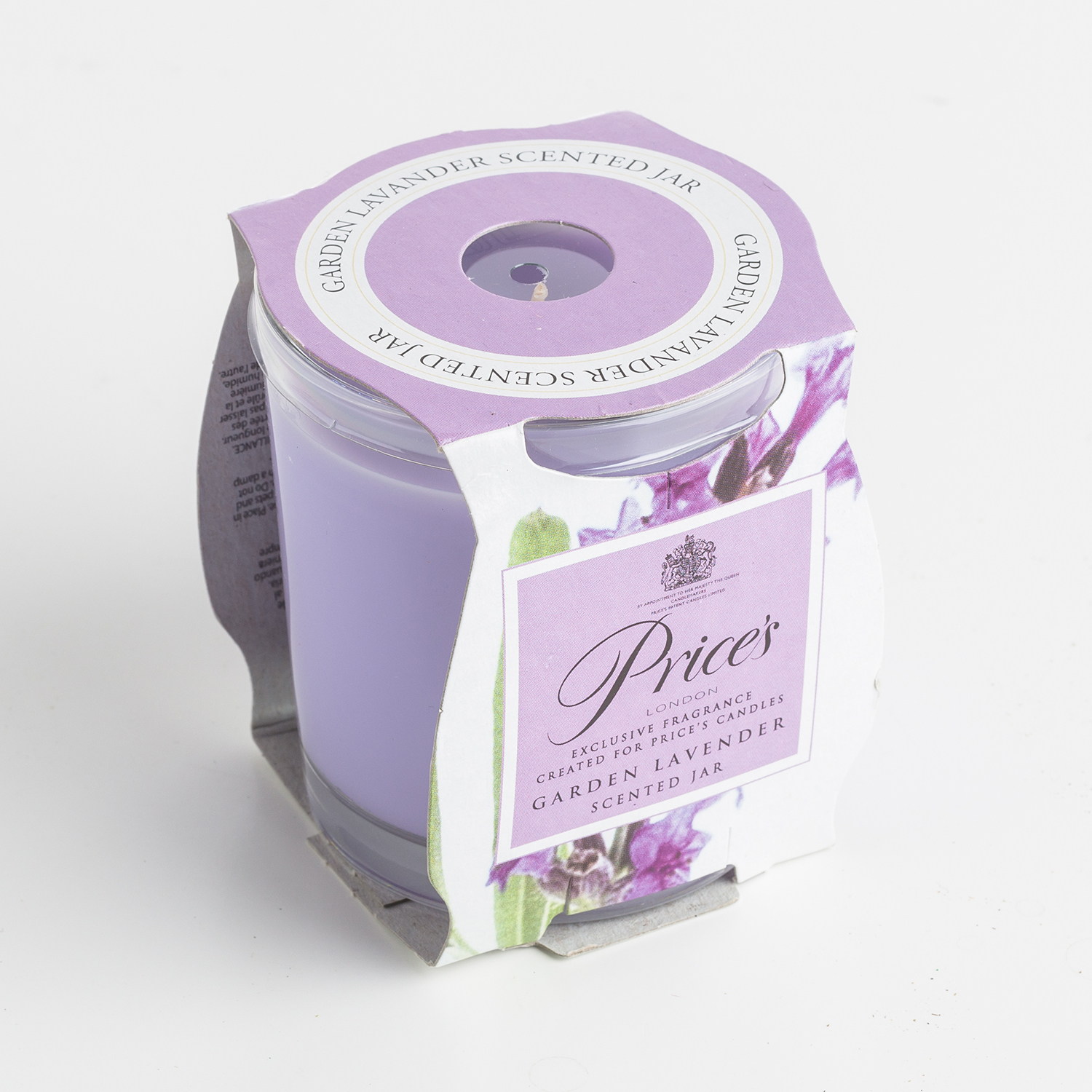英国进口薰衣草香薰蜡烛-PRICE'S“薰衣草味”玻璃香薰蜡烛紫色1个装 - 薰衣草香薰蜡烛