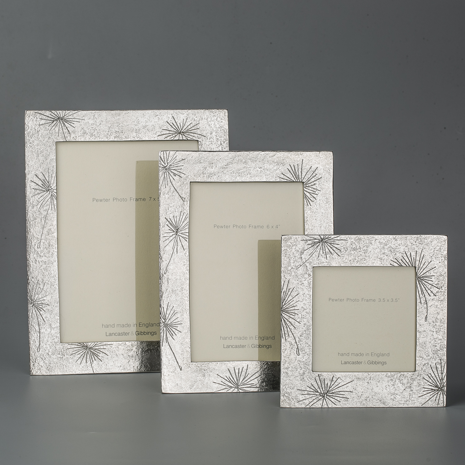 英国进口手工相框-Lancaster and Gibbings抓花锡制相框