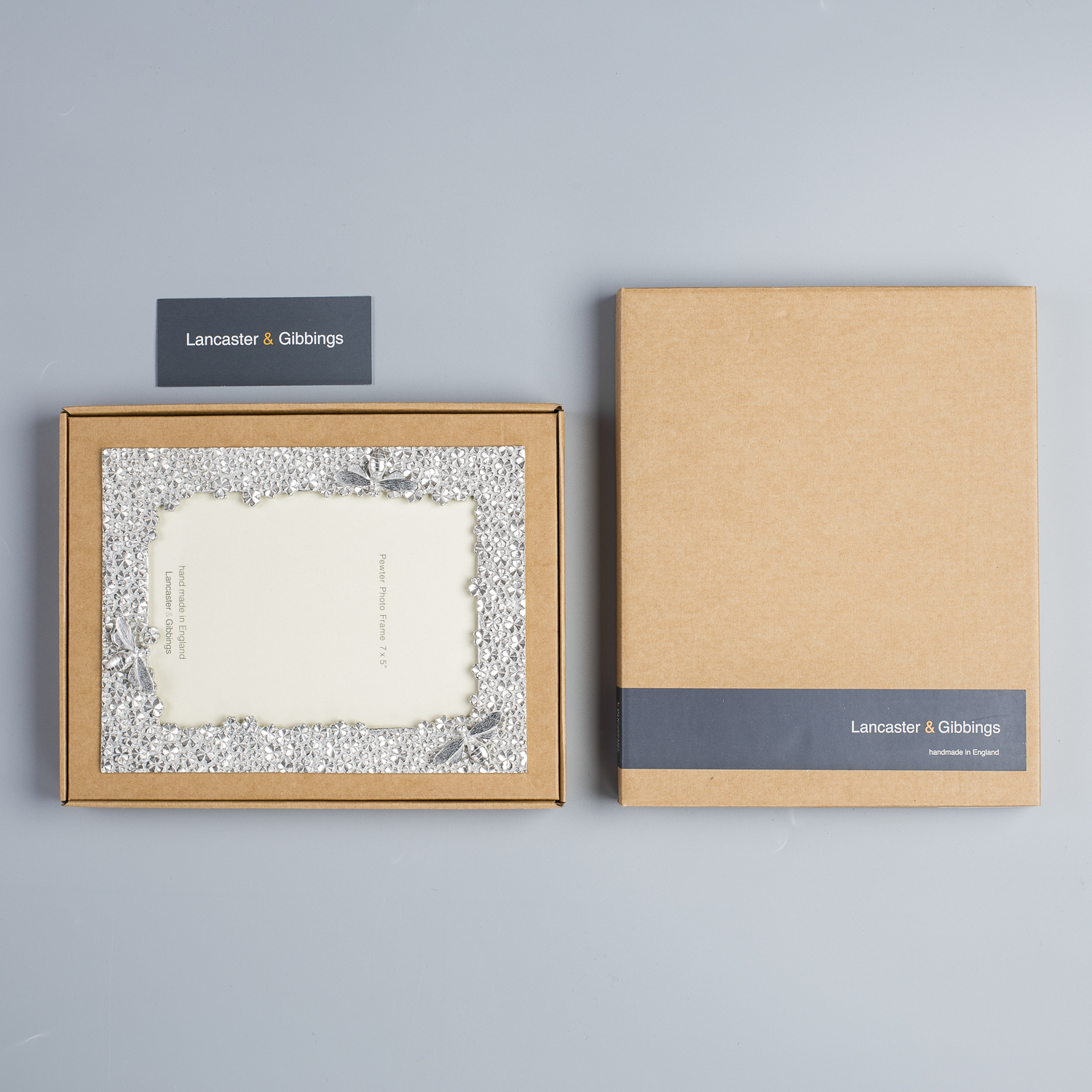 英国进口相框相架-Lancaster and Gibbings蜂蜜锡制相框