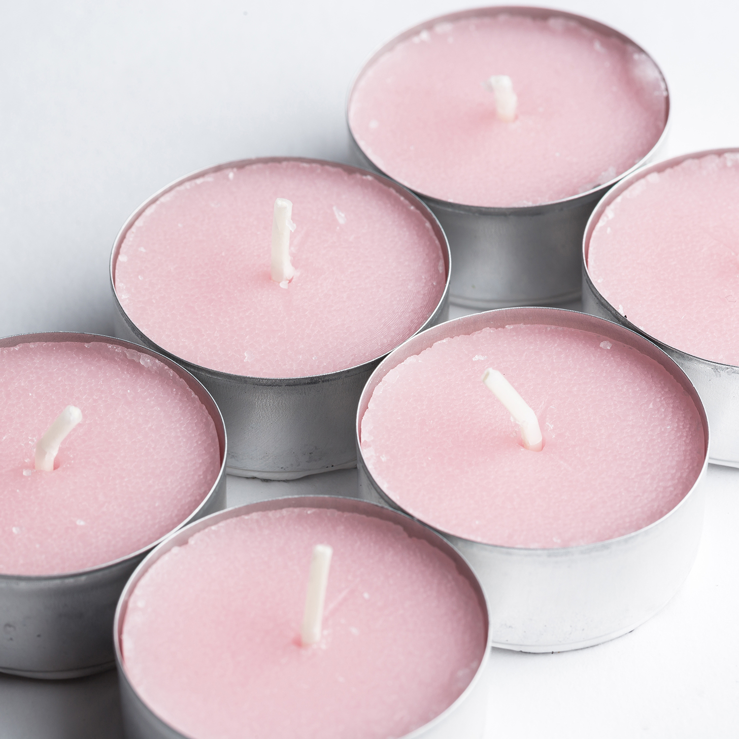 英国进口无烟茶蜡-PRICE'S茶玫瑰味道茶灯蜡烛粉红色6个装