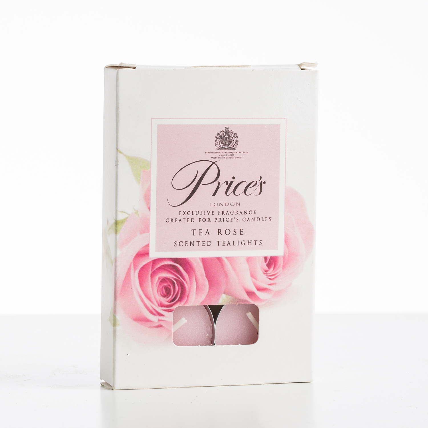 英国进口无烟茶蜡-PRICE'S茶玫瑰味道茶灯蜡烛粉红色6个装 - 无烟茶蜡