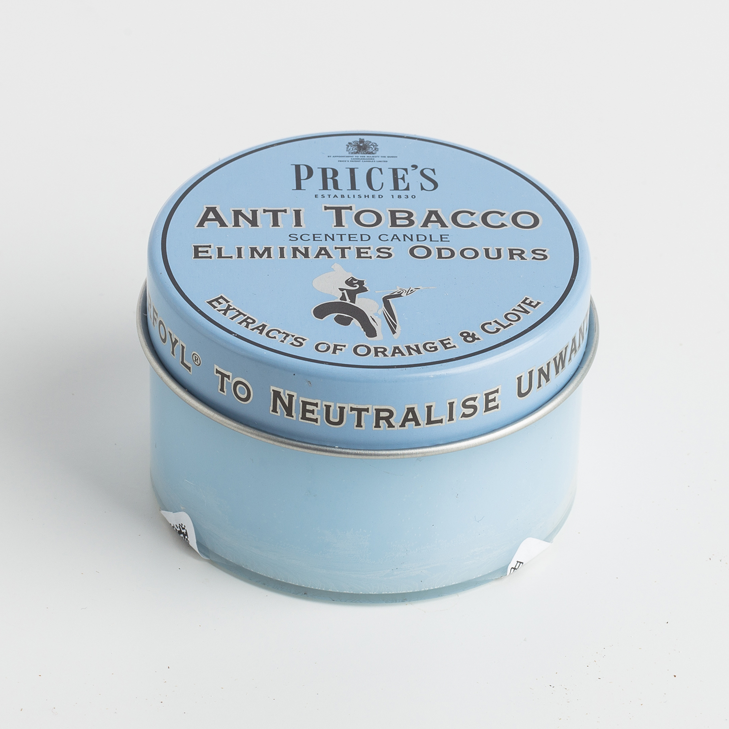 英国进口空气清新香薰-PRICE'S“抗烟味”空气清新盒蜡1个丁香调和柑橘味