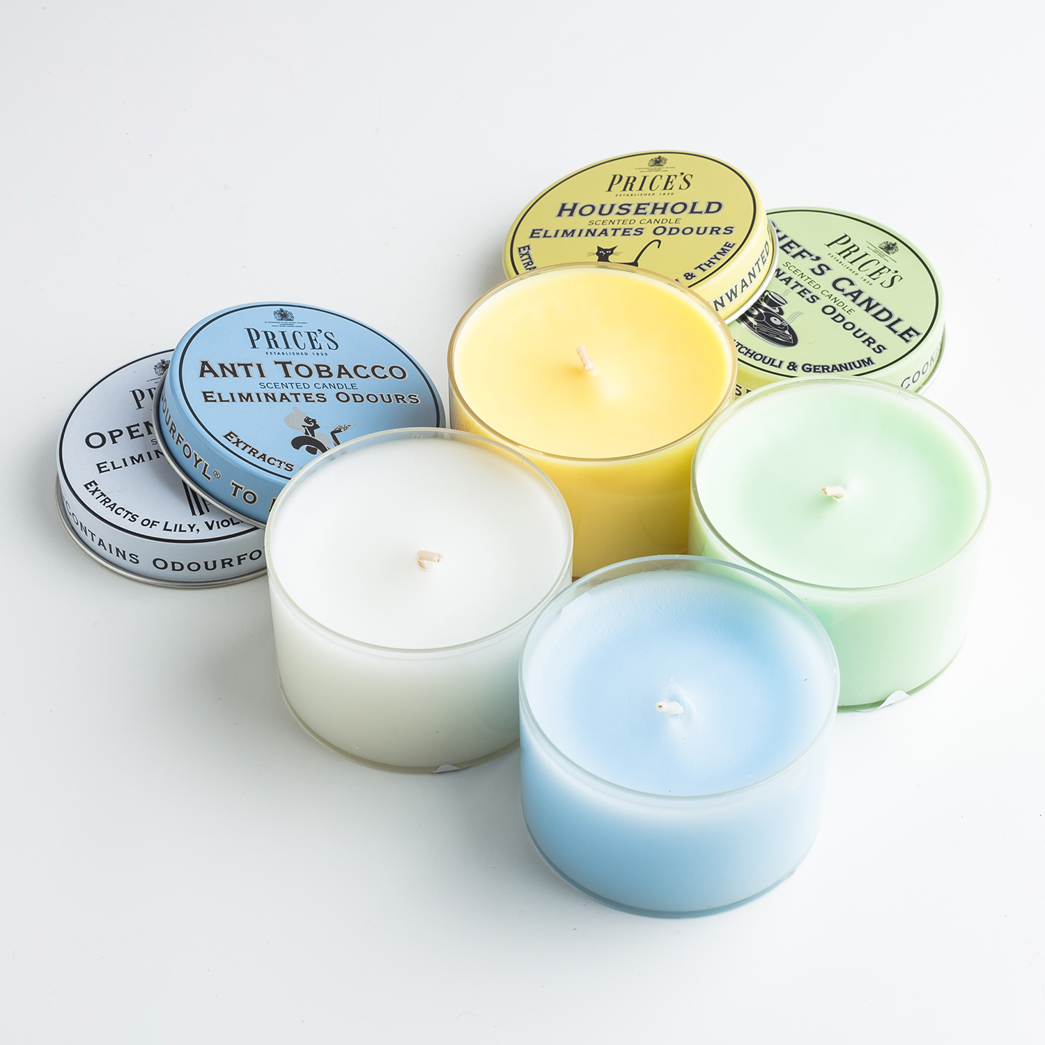 英国进口空气清新香薰-PRICE'S“抗烟味”空气清新盒蜡1个丁香调和柑橘味