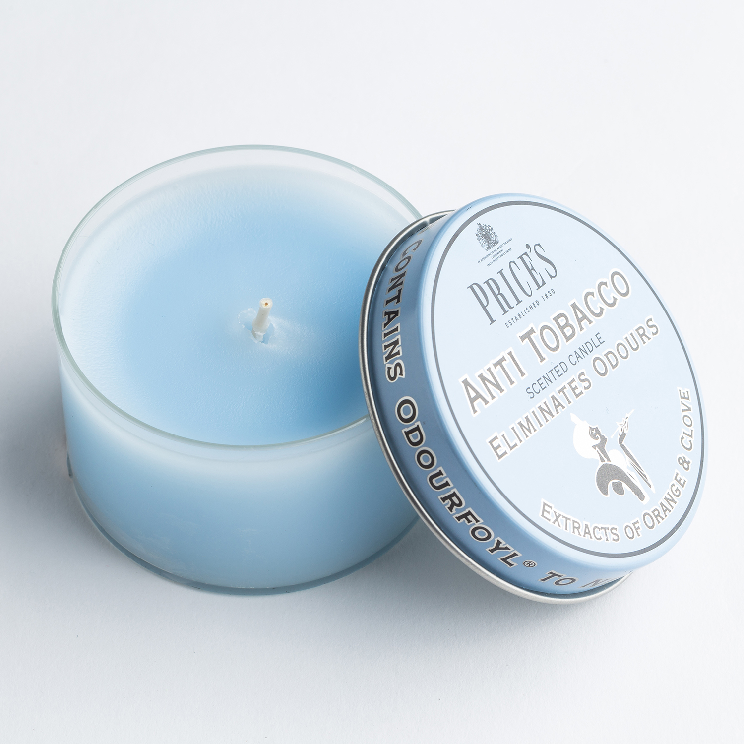 英国进口空气清新香薰-PRICE'S“抗烟味”空气清新盒蜡1个丁香调和柑橘味 - 空气清新香薰