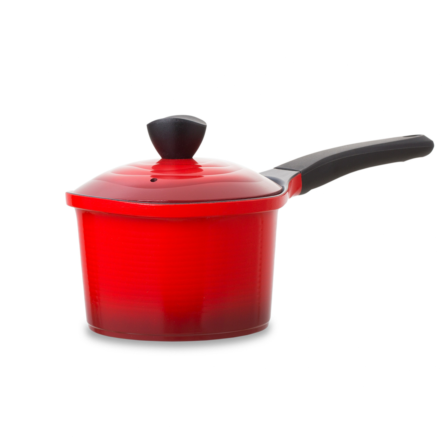 韩国进口陶瓷不粘汤锅-Aluart陶瓷涂层红色不粘汤锅