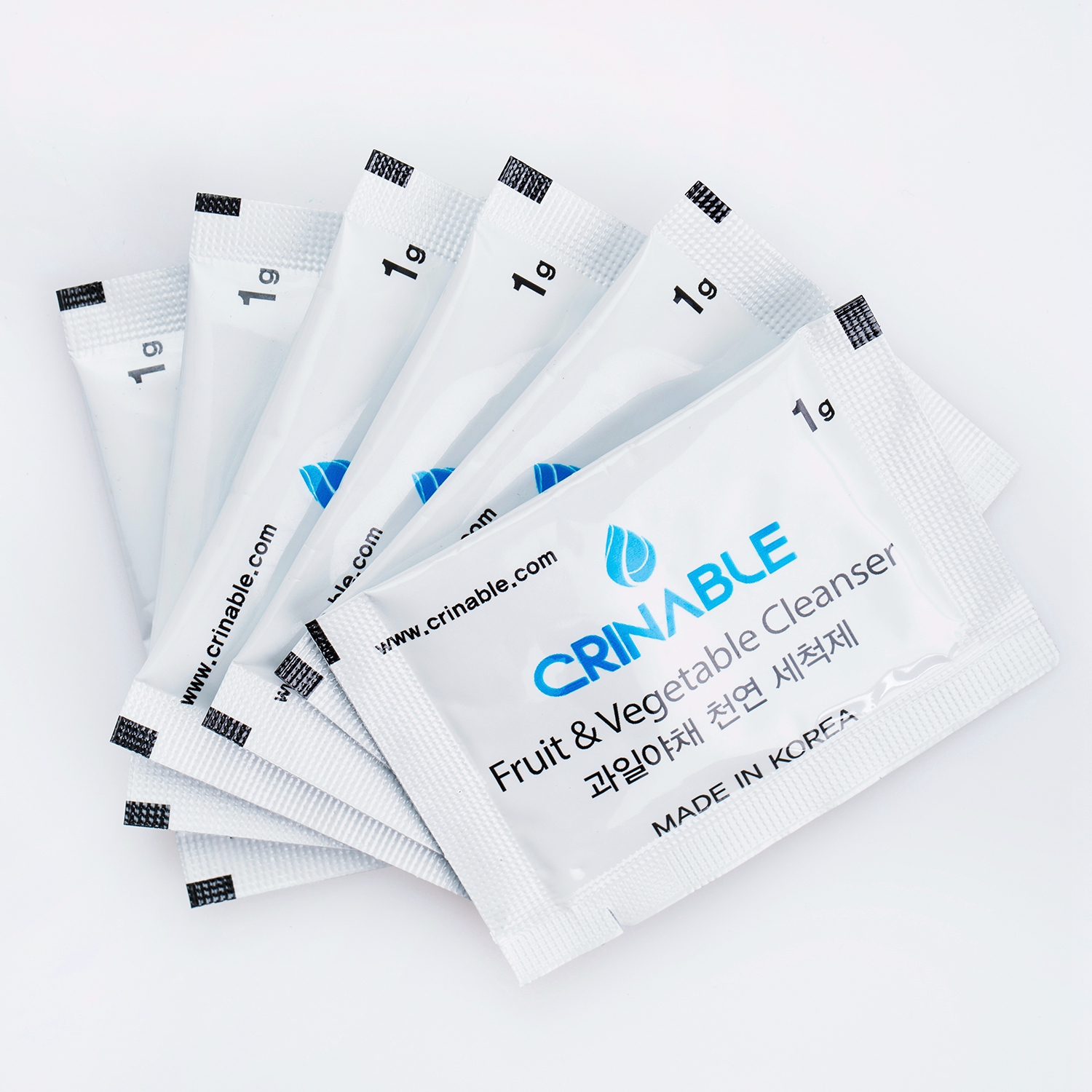 韩国进口果蔬清洁剂-Crinable天然贝壳果蔬洗涤剂20袋/30袋每袋