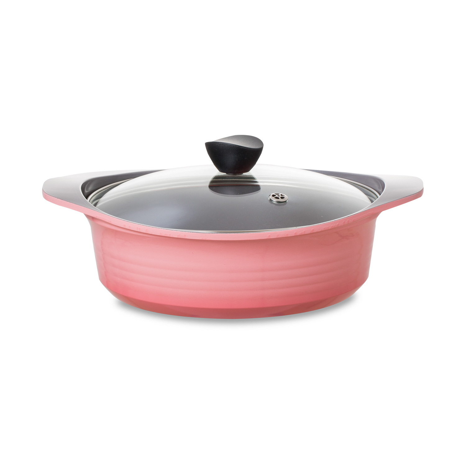 韩国进口砂锅炖锅-Aluart陶瓷涂层粉色双耳铸造锅 韩国进口砂锅炖锅-Aluart陶瓷涂层粉色双耳铸造锅