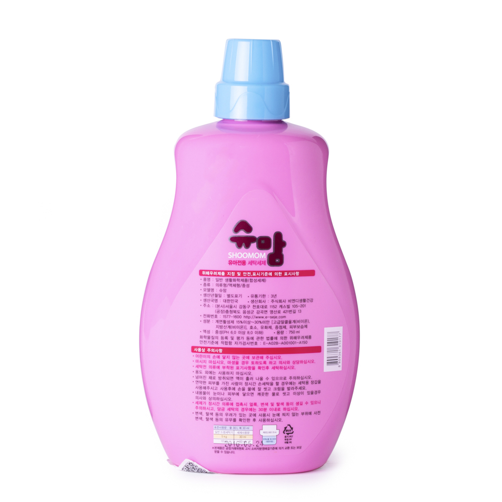 韩国进口婴幼儿洗衣液-세제혁명SHOOMOM幼儿专用洗衣液750ml