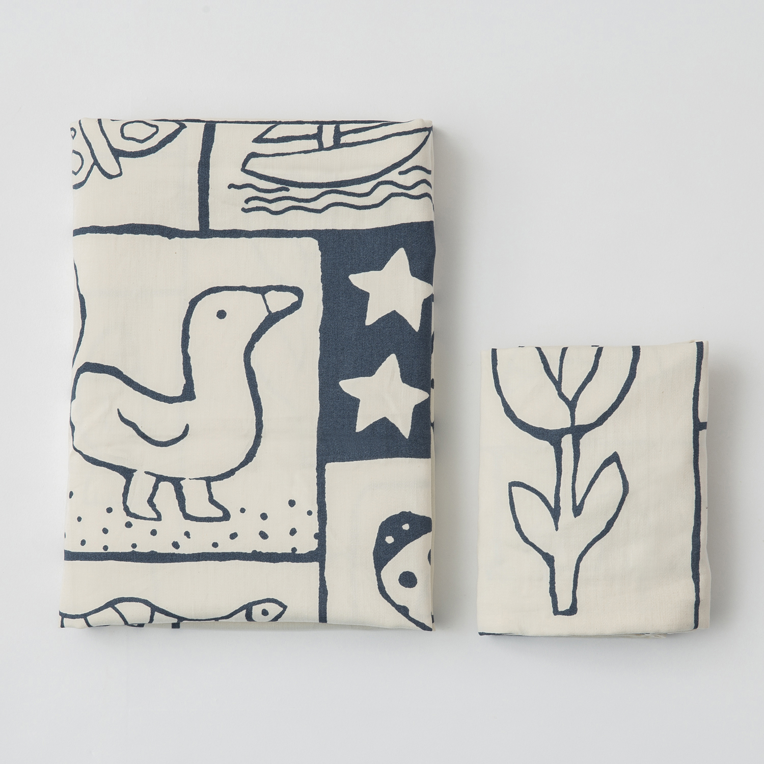 德国进口婴儿枕套被套-Mudis天然有机棉天然婴儿两件套（被套，枕套）