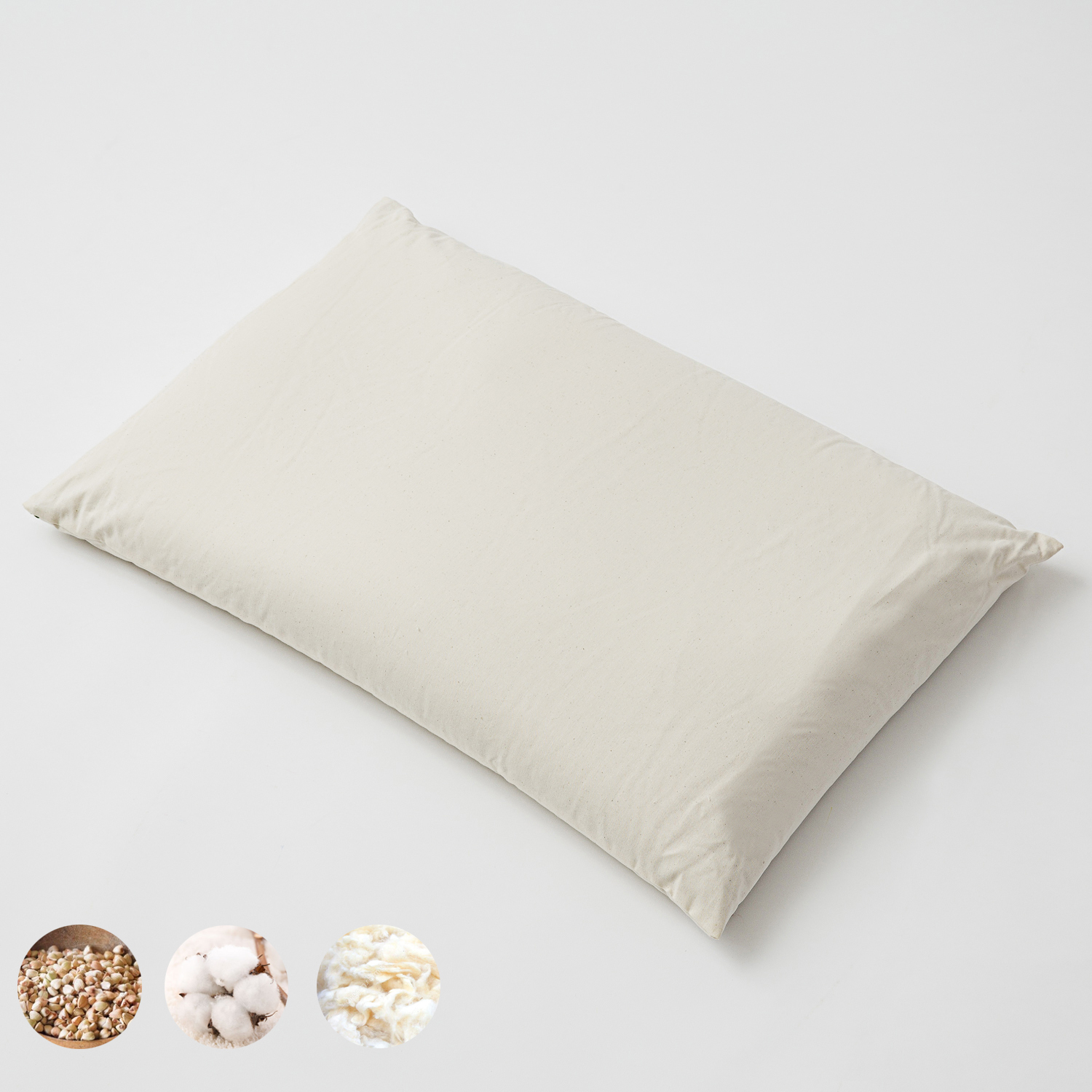 德国进口舒适枕头-Mudis天然有机棉荞麦、羊毛枕头 - 舒适枕头