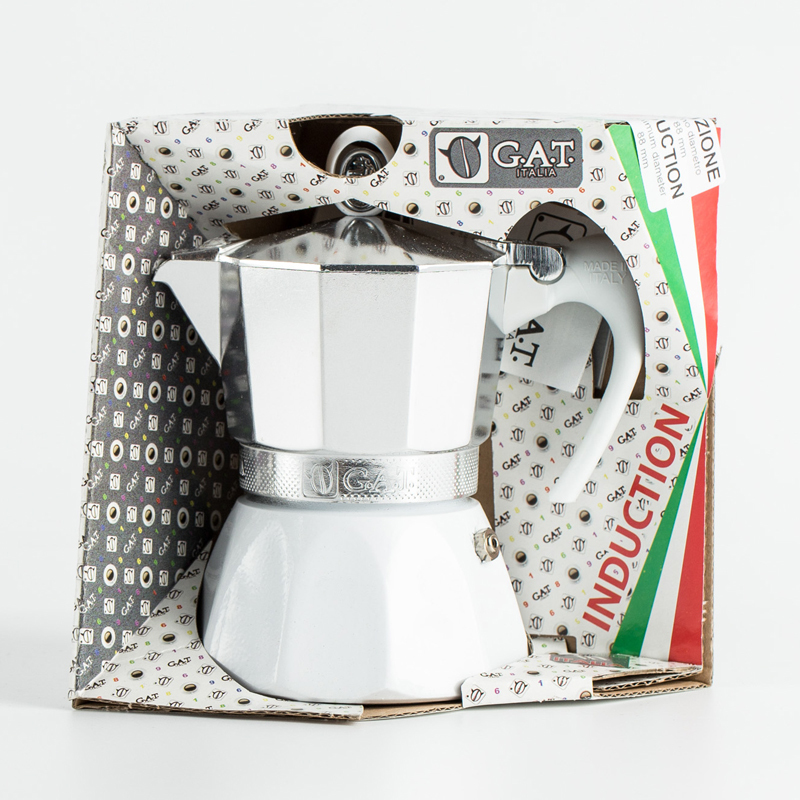 进口意式蒸汽咖啡壶-意大利GAT Diva咖啡壶摩卡壶  燃气灶电磁炉通用