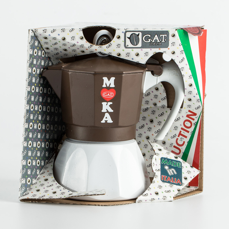 进口半自动意式咖啡壶-意大利GAT Golosa咖啡壶摩卡壶  燃气灶电磁炉适用