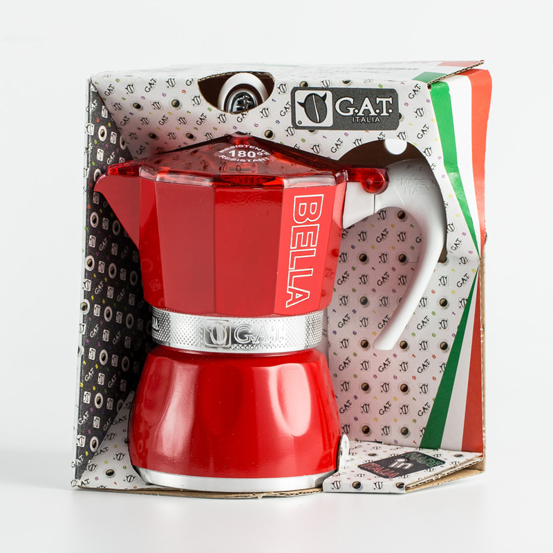 进口欧式咖啡壶-意大利GAT Bella咖啡壶摩卡壶 燃气灶适用