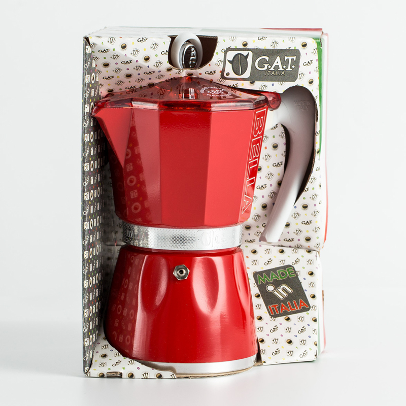 进口欧式咖啡壶-意大利GAT Bella咖啡壶摩卡壶 燃气灶适用